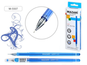 Ручка гелевая LEXY, СИНЯЯ, игольчатый пиш.узел 0.5мм,наконечник в форме кристалла, корпус пластиковы