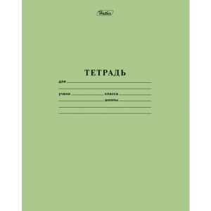 Тетрадь 12л А5ф клетка на скобе Зеленая