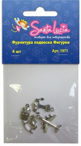 1971 Фурнитура подвеска Фигурки  4шт