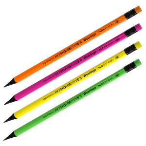 Карандаш ч/г Berlingo /Flexy Neon/ HB, с ластиком, заточен., пластиковый, ассорти