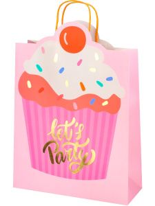 Dream cards Пакет подар. с мат.лам.и золотис.тисн.18*23*10см(M), Let's party,210г ППК-3684