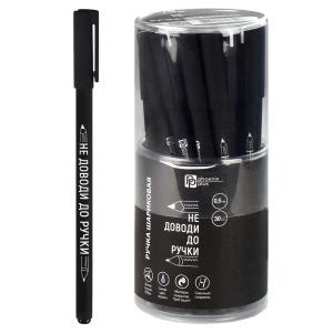 Ручка шариковая арт. 67414 / 30 ФРАЗЫ С ХАРАКТЕРОМ (ПВХ тубус, 30 шт., неавтоматическая, 7x150 мм, ц