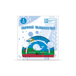 Транспортир , арт.52674/ 50 РАЗНОЦВЕТНЫЙ ПВХ, УФ-печать, фигурная вырубка, подложка из мелованного к