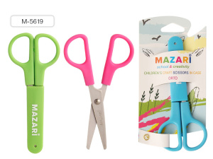 Ножницы детские, ORTO, 120мм, лезвия из нержавеющей стали, с защитным футляром, пластиковые ручки, а