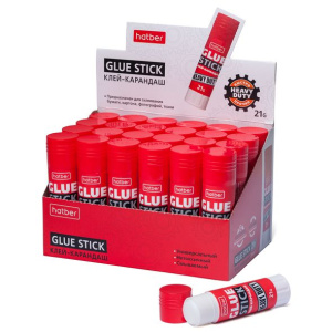 Клей-Карандаш Hatber 21гр в картонной Дисплей-витрине