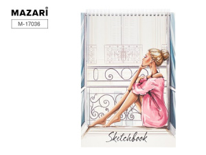 Скетчбук (блокнот) А4, плотность 160 г/м2, 40 листов, на гребне