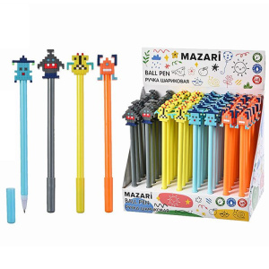 Ручка шариковая PIXEL, СИНЯЯ, пулевидный пишущий узел 0.7 мм,  пластиковый цветной корпус, сменный с