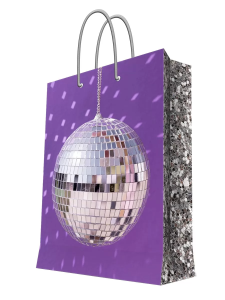 Бумажный пакет для сувенирной продукции с ламинацией, с шириной основания 17,8 cм, плотность бумаги 