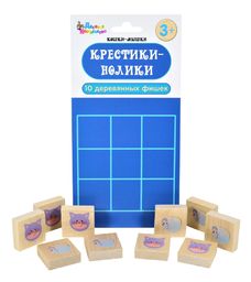 Игра настольная /Крестики-нолики. Кошки-Мышки/ (деревянные фишки) европодвес