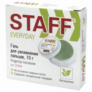 Гель для увлажнения пальцев STAFF /EVERYDAY/, 10 г (Малайзия), нежирный, нетоксичный, 227645