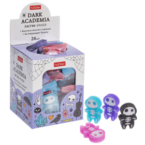 Ластик PVC Hatber Dark Academia/Темная академия 24шт в картонной Дисплей-витрине