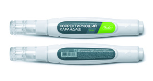 Корректирующий Карандаш  Hatber 8ml с пластик.наконечником с колпачком и клипом в прозрачном ПВХ-бок