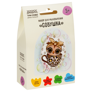 Набор для мыловарения ТРИ СОВЫ /Совушка/, 1 мыло с картинкой, картонная коробка 786
