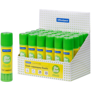 Клей-карандаш OfficeSpace /Elastic/, 15г, улучшенный, дисплей G15_10584 (10228020/060225/5017515/2, 