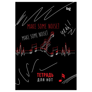 Тетрадь для нот 24л., А5, на скрепке BG /Музыкант/, (вертик.)