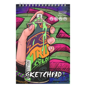 Скетчпад А5 148х210 мм, 60 л, блок - белый офсет 100 г/м², арт. 61447 СОВРЕМЕННЫЙ ДИЗАЙН /обложка по