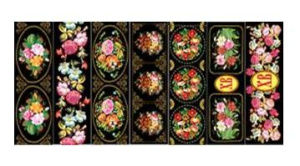 Пасхальная декоративная термоусадочная пленка на 7 яиц. Жостово