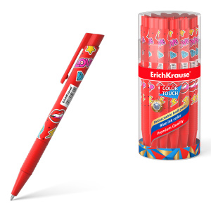 Ручка шариковая автоматическая ErichKrause® ColorTouch® Sweet love, цвет чернил синий (в тубусе по 2
