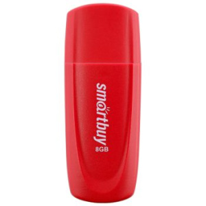 Флеш-диск 8 GB SMARTBUY Scout USB 2.0, красный, SB008GB2SCR
