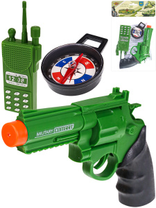 Игровой набор /В разведку/ (16 см)(револьвер,рация,компас, бат.3*AG13 в комп) ( Арт. M1375-3)