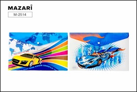 Папка канцелярская CAR, 26 х 36 см, пластиковая, плотность 160 мкм, 2 дизайна в ассортименте