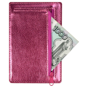 Чехол д/пласт. карт арт.48417/50 НАППА РОЗОВЫЙ (142х92 мм, искусственная кожа /Наппа/, блинтовое тис
