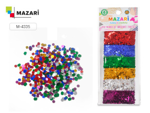 Набор блёсток декоративных  №3, 6 цветов х 3 г, европодвес