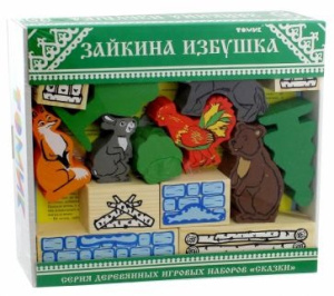 Дер. Констр-р Сказки Зайкина избушка 4534-4