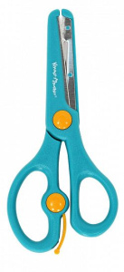 Ножницы детские Каляка-Маляка безопасные 135 мм эргоном. ручки пластиковые бирюз. с усилителем , лез
