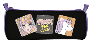 Пенал-тубус 1 отд. сред. Schoolformat КОМИКС АНИМЕ 210х65 мм черн. полиэстер