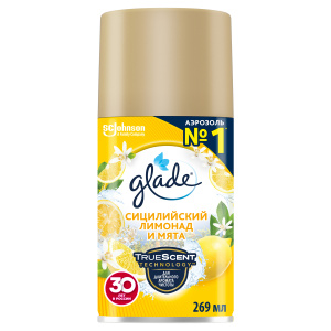 Сменный баллон для освежителя воздуха Glade Automatic /Сицилийский лимонад и мята/, 269мл
