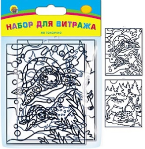 06. ВИТРАЖИ БОЛЬШИЕ. ЧЕРЕПАШКИ И ОЛЕНИ (Арт. В-3051)