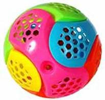 /Сумасшедший танцующий мяч/ разноцветный (звук, цвет, вибрация), множество отверстий