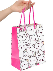 Dream cards Пакет подар. с мат. лам. и глит. 18*23*10 см (М),Влюбленный зайка,собс.раз.190г ПКП-2170