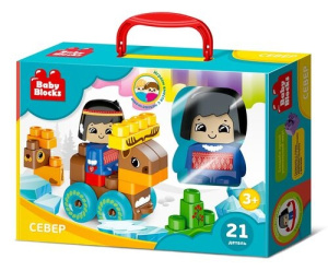 Конструктор пластиковый /Север/ 21 дет Baby Blocks