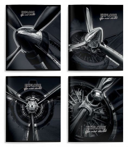 Тетрадь 48 л. А5+ кл. скреп. офс. Schoolformat ВИНТ ВБЛИЗИ мел. карт., ВД-лак