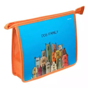 Папки для тетрадей на молнии сверху А5 СЕМЬЯ СОБАК (ПТ-2222) картон + пластик