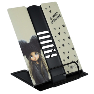 Подставка для книг и учебников Феникс+, арт.73010/ 20 ДЕВЧОНКА В ШАПКЕ (21х26х16.5 см, окрашенный чё