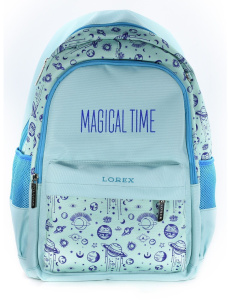Рюкзак LOREX ERGONOMIC M5 MAGICAL TIME 21 л голуб. 45,5х31х14,5 см мягкий 2 секц. молния д/девочек