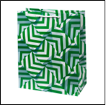 Бумажный пакет для сувенирной продукции с ламинацией, с шириной основания 26 cм, плотность бумаги 14