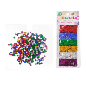 Набор блёсток декоративных  №3, 6 цветов х 3 г, европодвес