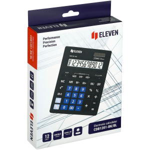 Калькулятор настольный Eleven Business Line CDB1201-BK/BL, 12 разрядов, двойное питание, 155*205*35м
