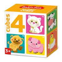 Кубики /Домашние животные/ (без обклейки) 4 шт BABY TOYS