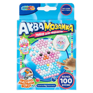 Набор д/детского тв-ва аквамозаика  100 бусин МУЛЬТИ АРТ