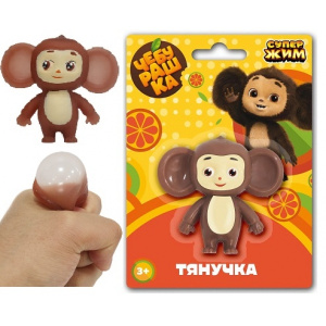 Игрушка-антистресс тянучка Чебурашка без наполнения, блистер Супер Жим в кор.2*24шт