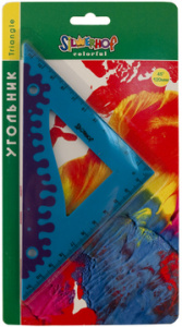 Угольник, пластмассовый, 45°/12см, COLORFUL, блистер арт.540091 ед.изм.Штуки