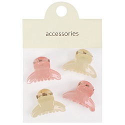 Заколка-краб для волос 4 шт в наборе