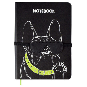 Записная книжка, А6+, арт. 58516/ 20 БУЛЬДОГ (кожзам:  126x174 мм, твёрдый переплёт, материал обложк