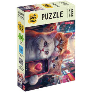 Пазл  160 эл. ТРИ СОВЫ /Селфи котиков/ ПК160_64406