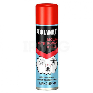 Реп-нт /Рефтамид/ аэроз. Максимум от комаров, мошек, клещей 100мл